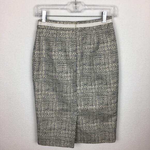 Boden Gray Metalic Pencil Skirt size 2 - Picture 4 of 7